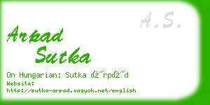 arpad sutka business card